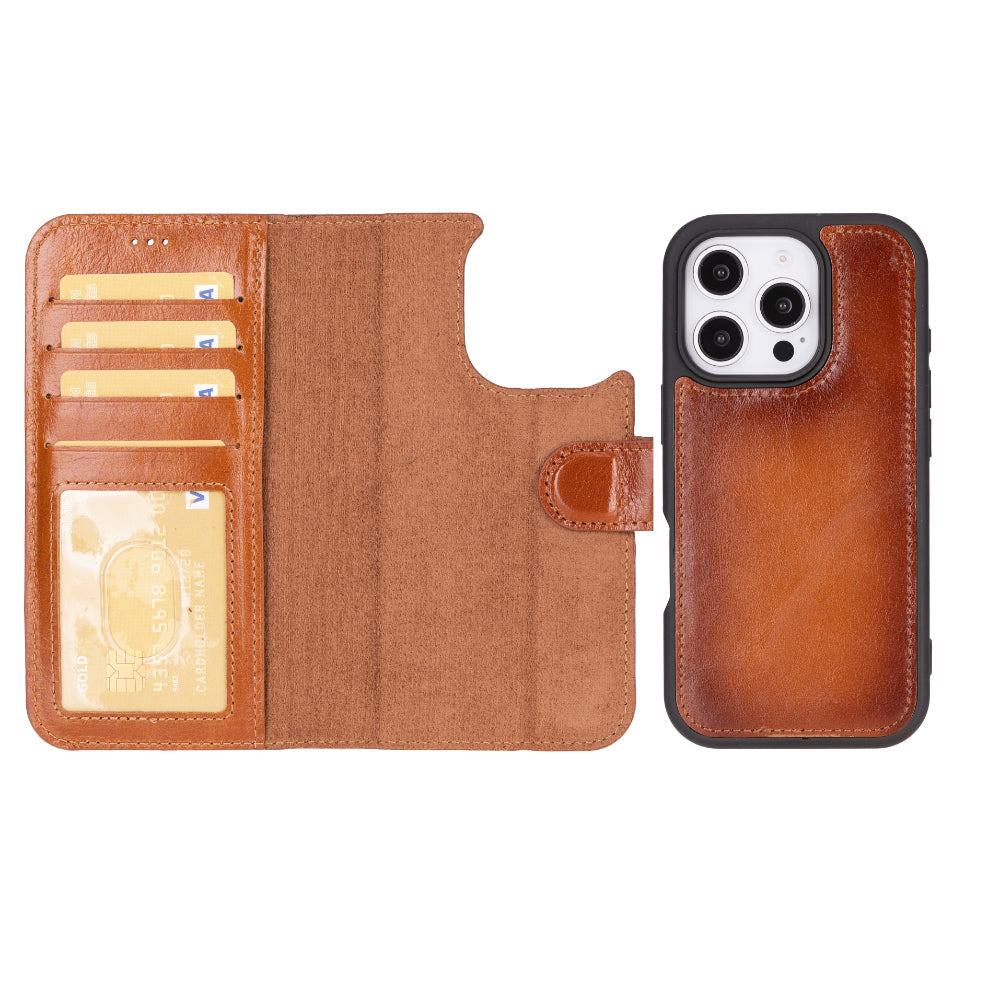Magic iPhone 16 Pro Detachable Leather Wallet Case