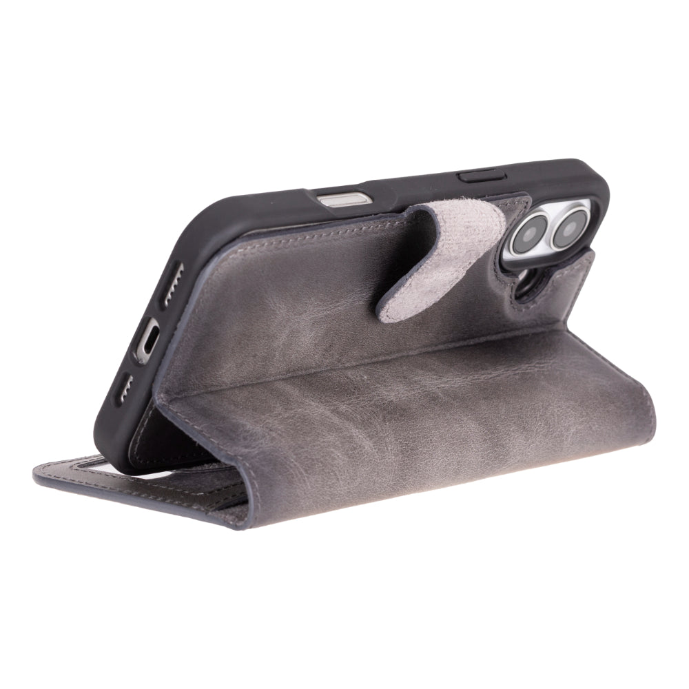 Magic iPhone 16 Plus Detachable Leather Wallet Case