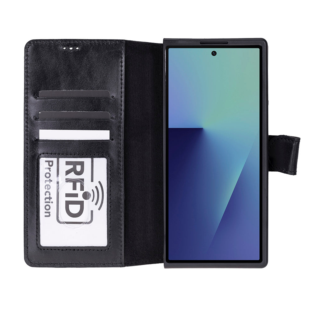 Wallet ID Leather Samsung Galaxy Z Fold 7 Folio Case
