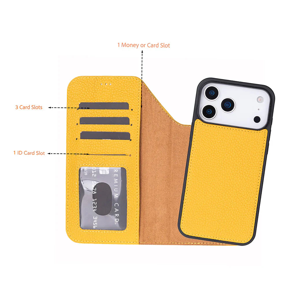 Magic iPhone 17 Pro Leather Detachable Wallet Case