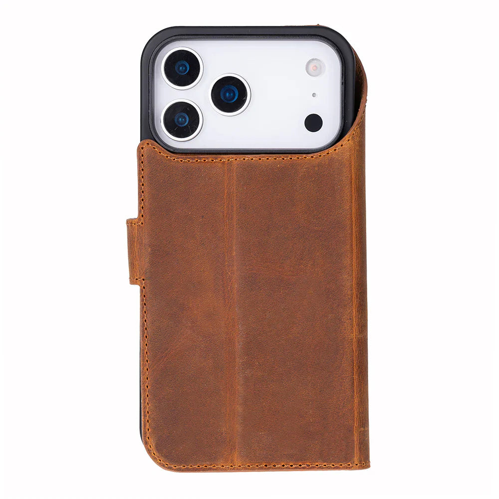 Magic iPhone 17 Pro Max Leather Detachable Wallet Case