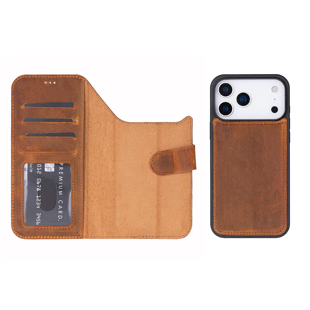 Magic iPhone 17 Pro Leather Detachable Wallet Case