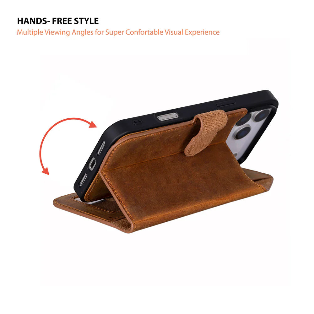 Magic iPhone 17 Pro Leather Detachable Wallet Case