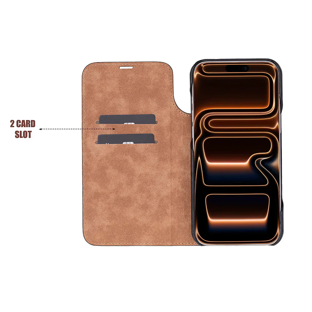 Sonat Leather iPhone 17 Pro Max Folio Case