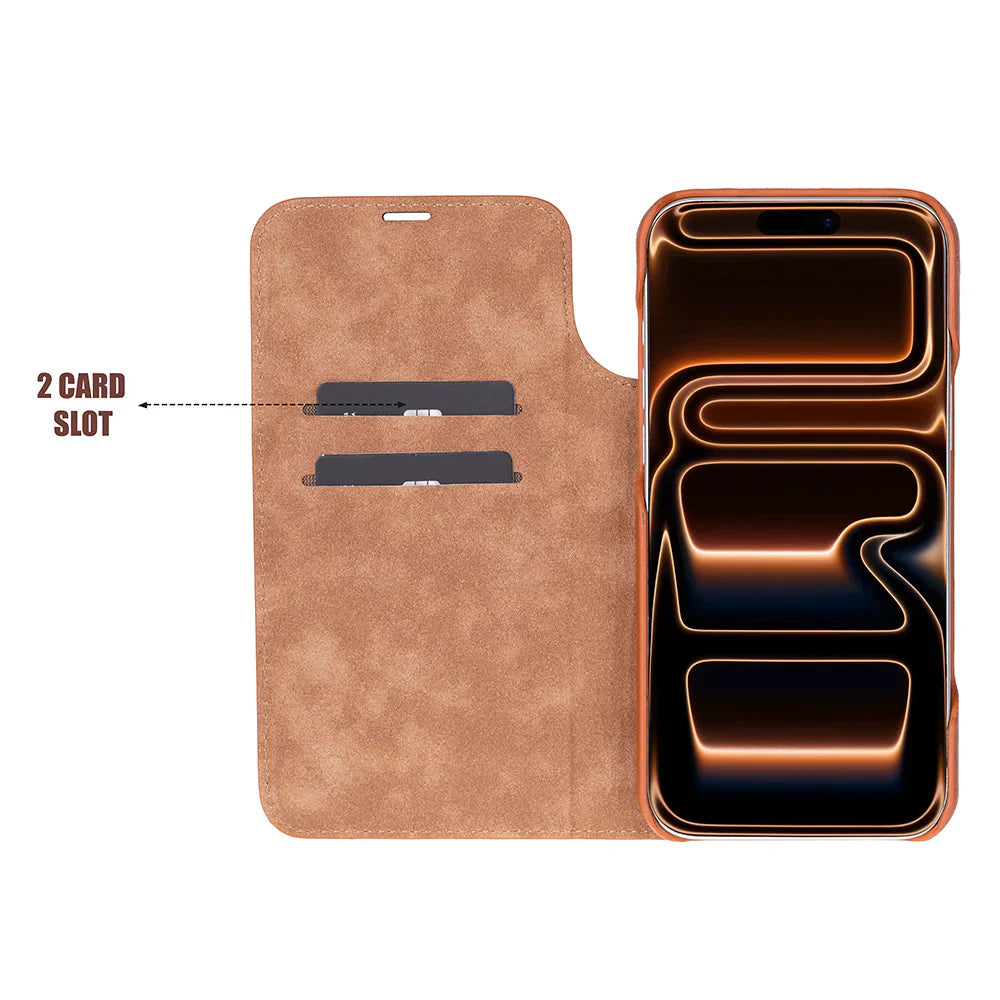 Sonat Leather iPhone 17 Pro Max Folio Case