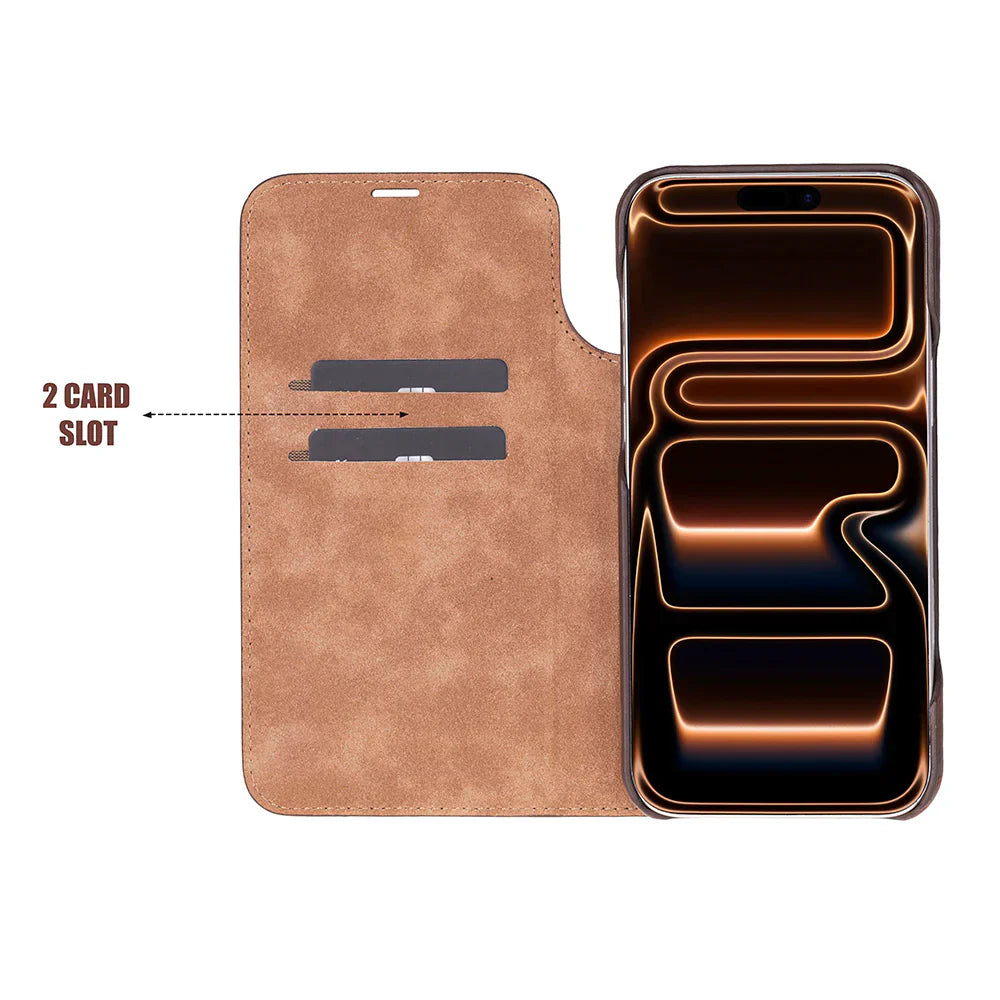 Sonat Leather iPhone 17 Pro Folio Case
