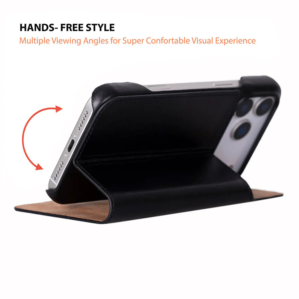Sonat Leather iPhone 17 Pro Folio Case