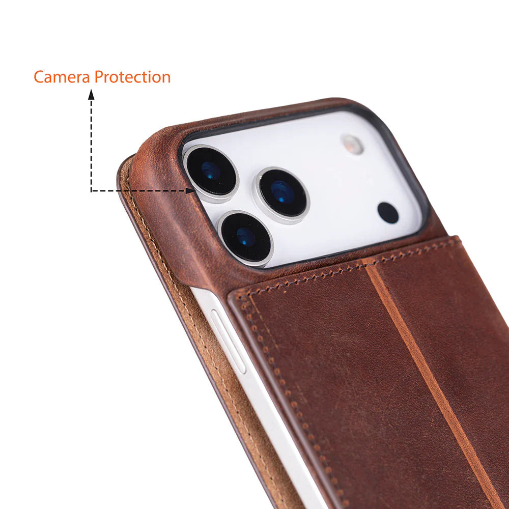 Sonat Leather iPhone 17 Pro Max Folio Case