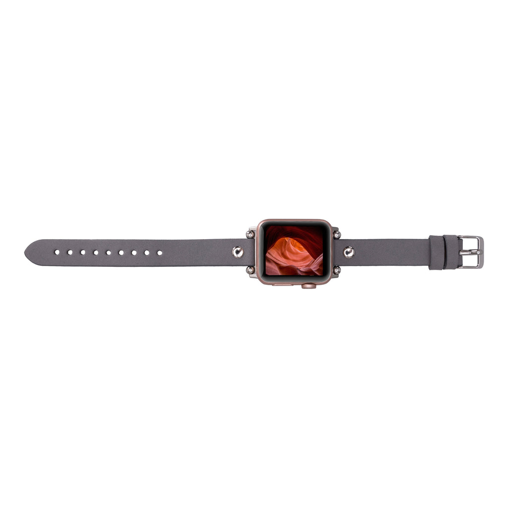 Ferro Apple Watch Leather Band with Silver Trok