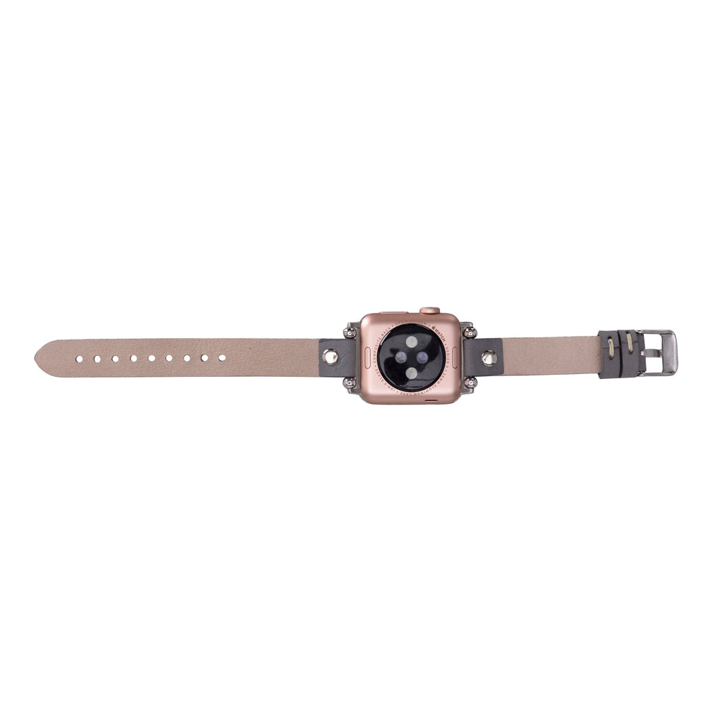 Ferro Apple Watch Leather Band with Silver Trok
