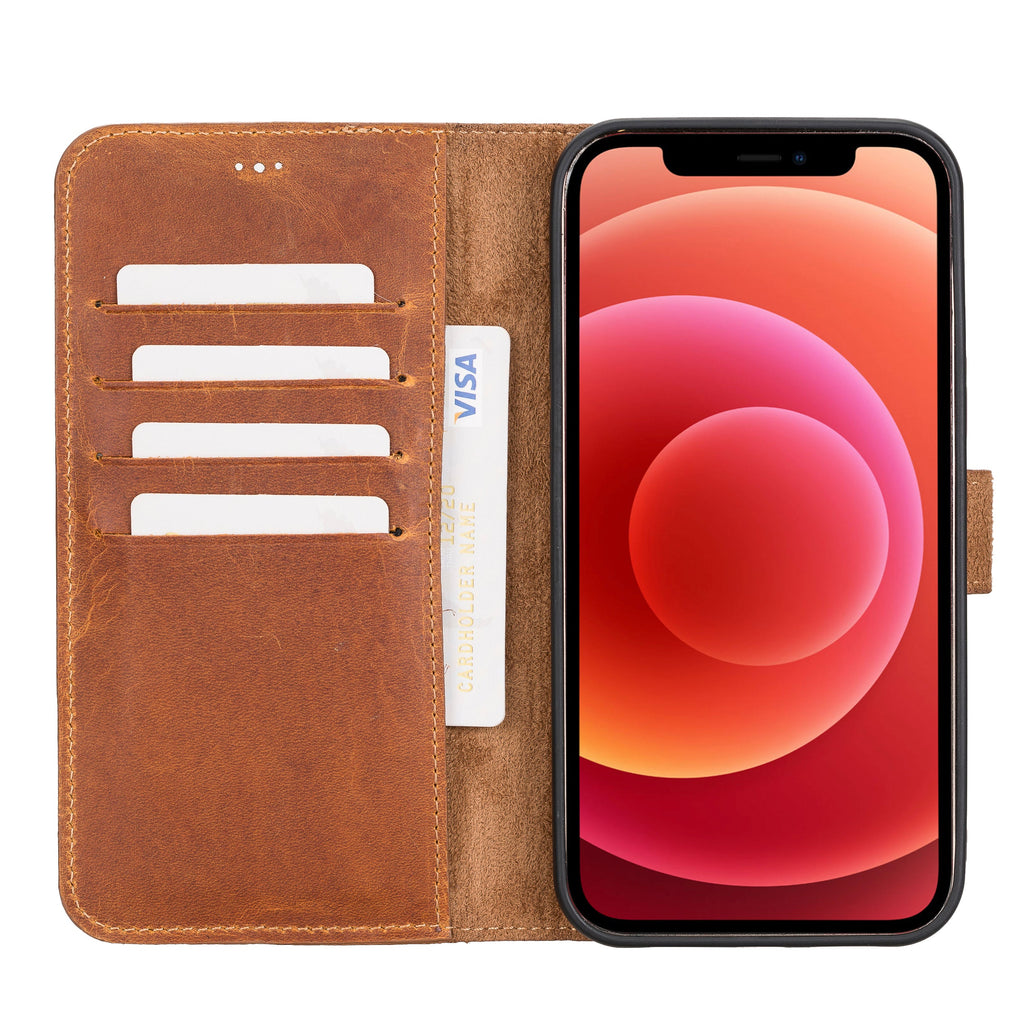 Magic iPhone 12 Pro Max Detachable Leather Wallet Case