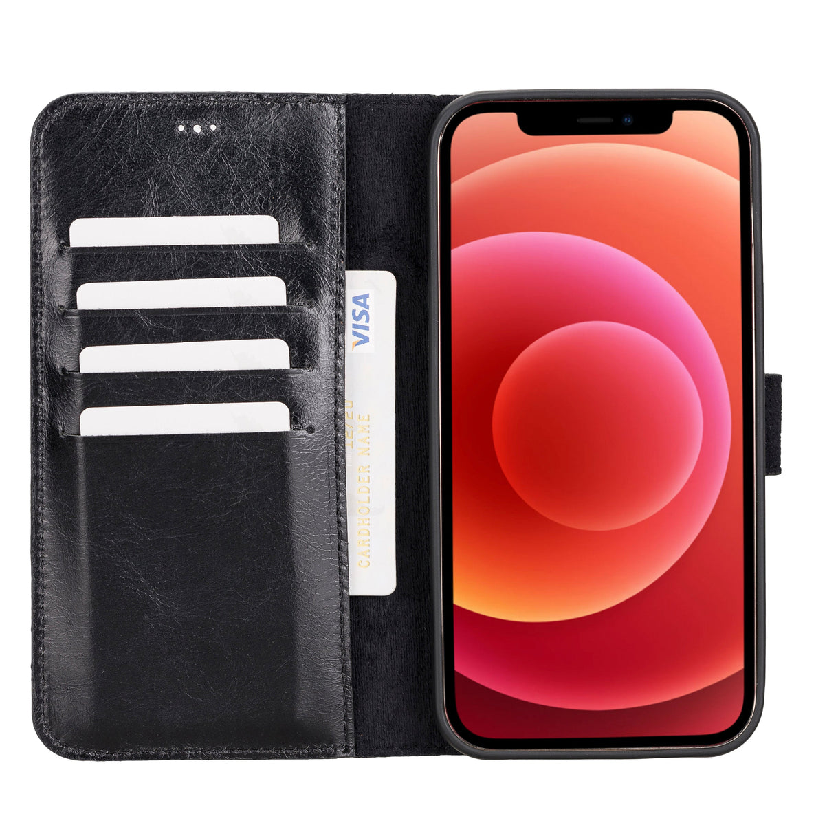 Magic iPhone 12 Pro Max Detachable Leather Wallet Case