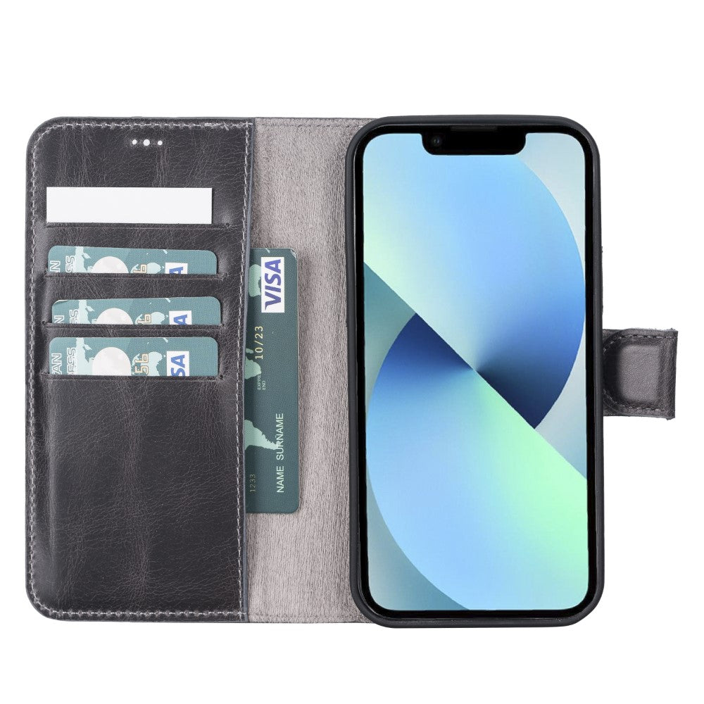 Magic iPhone 13 Mini Detachable Leather Wallet Case