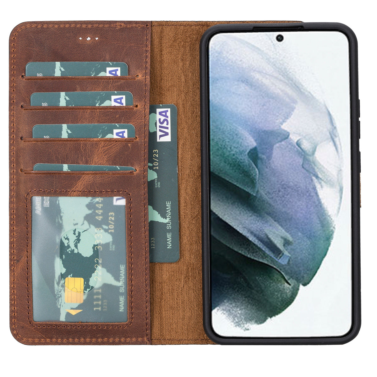 Magic Samsung Galaxy S22 Leather Detachable Wallet Case