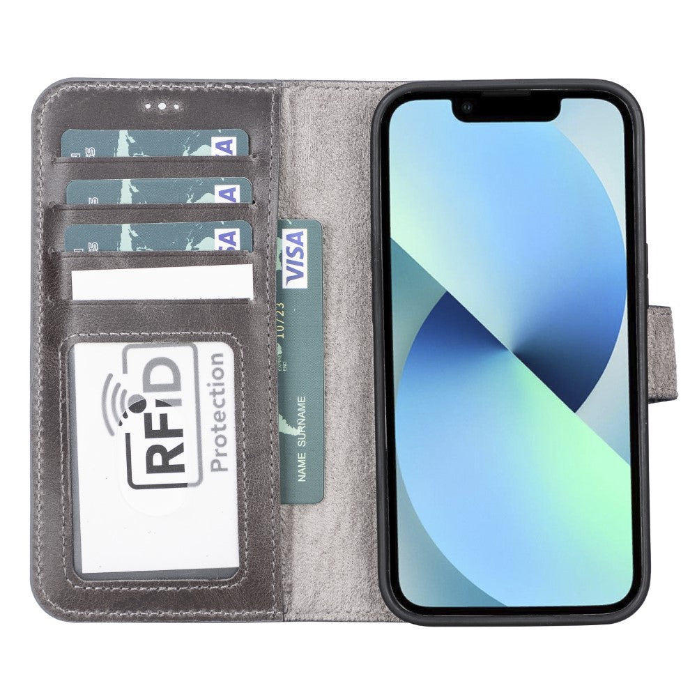 Magic iPhone 13 Pro Detachable Leather Wallet Case
