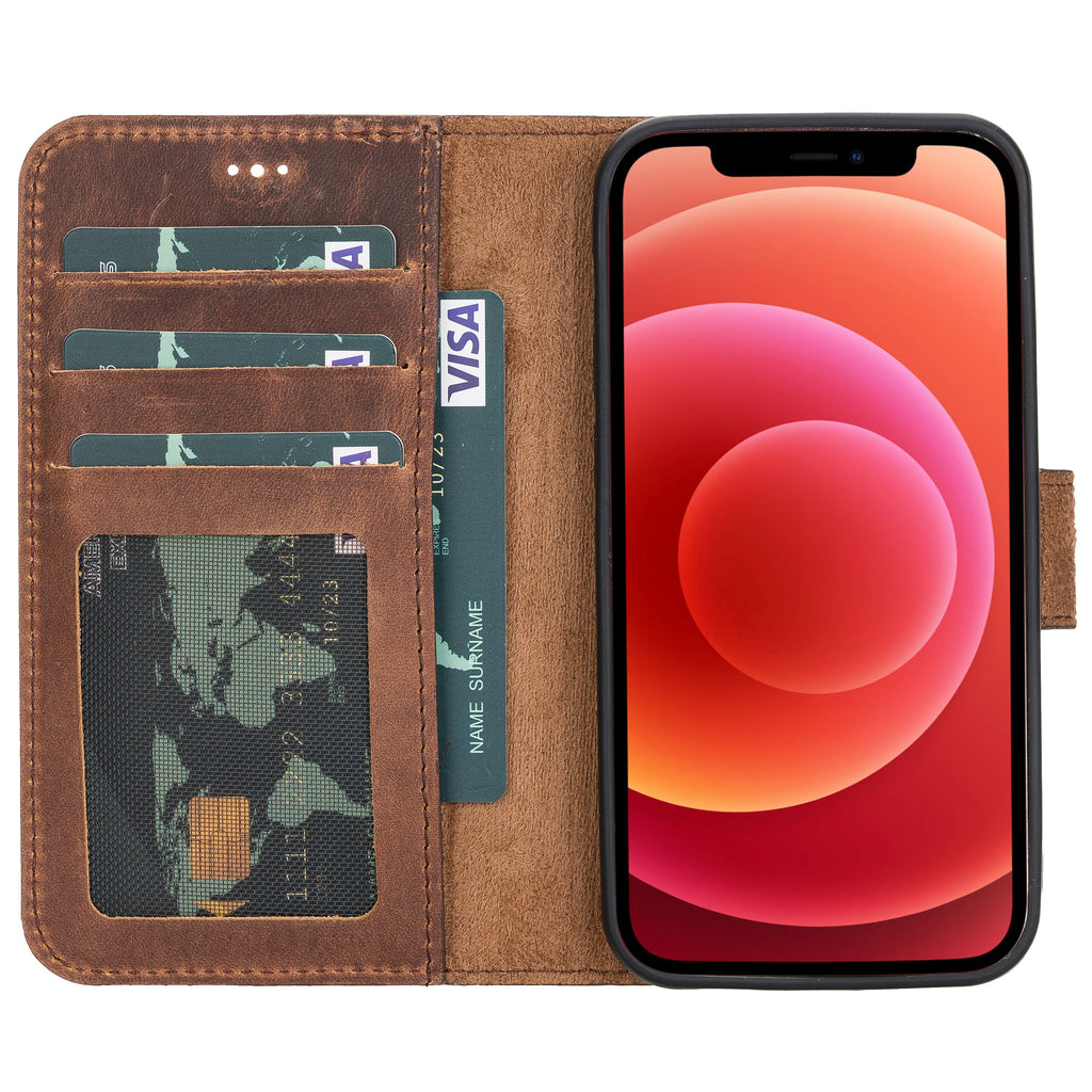 Liluri iPhone 12 Mini Detachable Leather Wallet Case