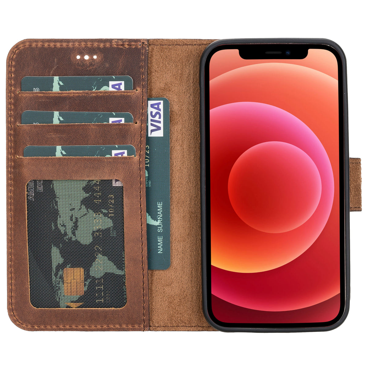 Liluri iPhone 12 Mini Detachable Leather Wallet Case