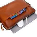 Leeds Slim Leather Laptop / Tablet Sleeve