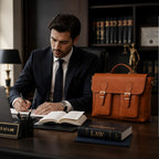 Olympus Leather Business Briefcase / Laptop Case
