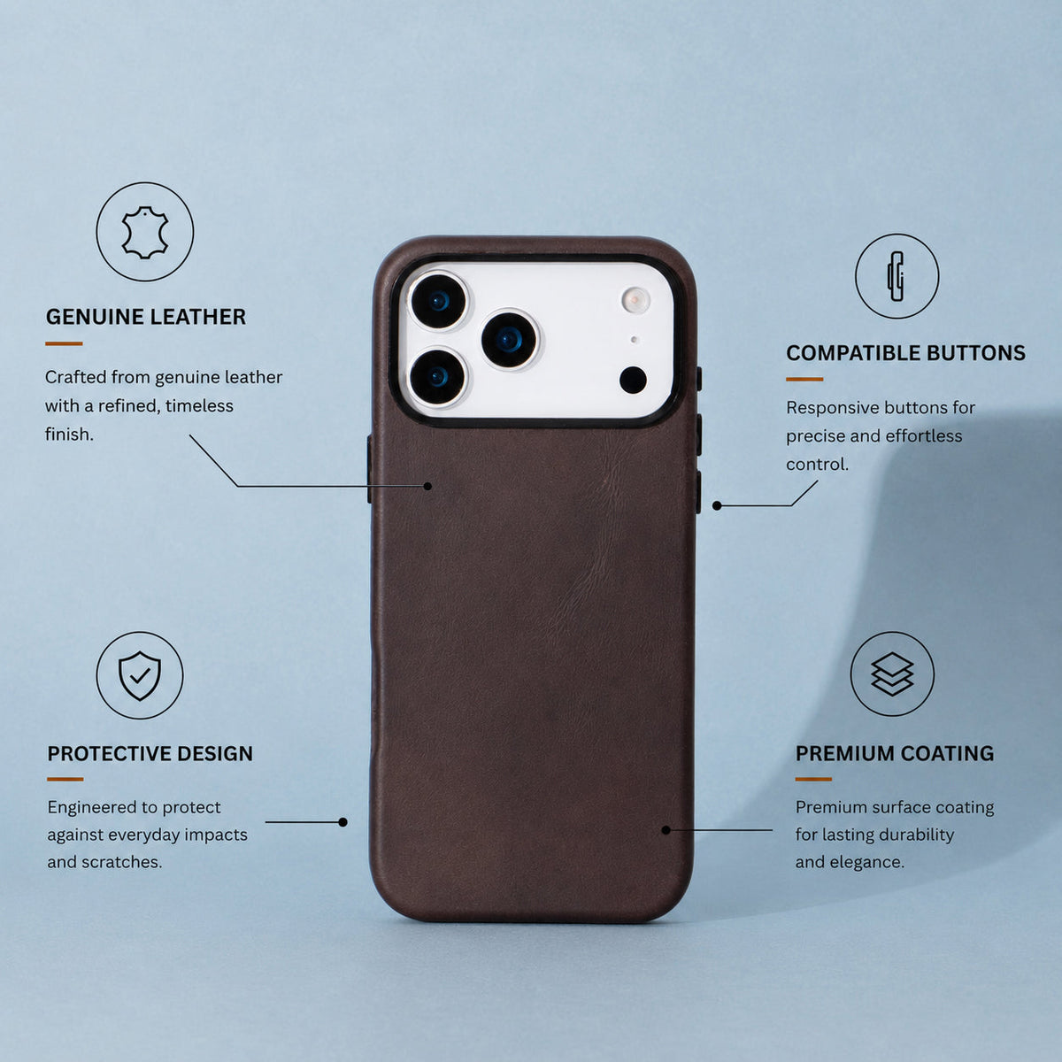 Prestige iPhone 18 Pro Max / 17 Pro Max Leather Case