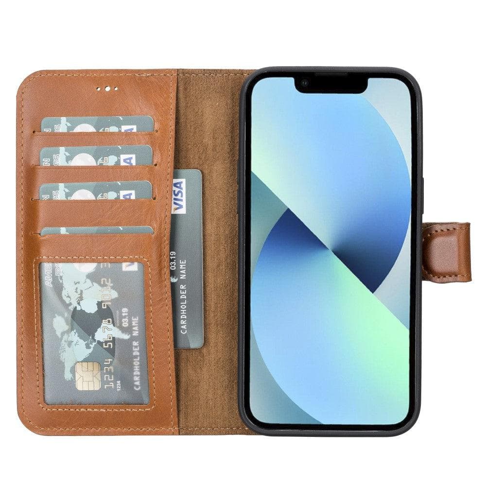 Apple iPhone 14 Leather Wallet Case / MWWN - Window Magic Apple iPhone 14 Pro Max 6.7" / Black