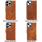 iPhone 15 Series Leather Wallet Case