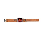 Leather Apple Watch Bands / Cross Style with Black Trok