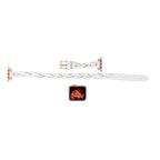 Leather Apple Watch Bands - Ferro Braided DT Peggy Rose Gold Trok Style