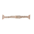 Leather Apple Watch Bands - Ferro Braided Wanda Rose Gold Trok Style