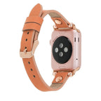 Leather Apple Watch Bands - Ferro Rose Gold Trok Style